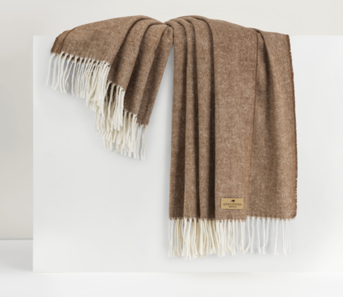 Saddle Italian Herringbone Throw 51" W x 67" L