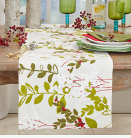 534 Holiday Botanical Runner 14" x 90"