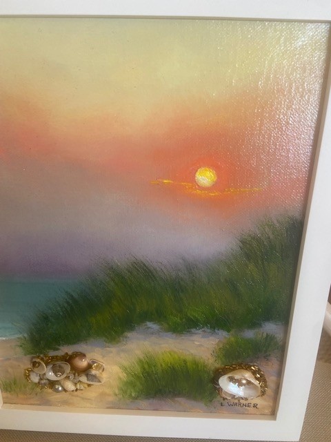 Daybreak Dune w/3D Shells Orig. Oil 8x10
