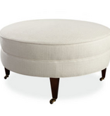 Ottoman in Cyrus Limeade with Soho Nat Bullion Fringe - 37" x 18"