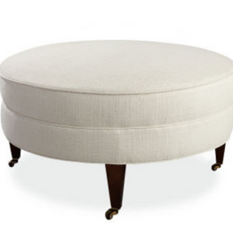 Ottoman in Cyrus Limeade with Soho Nat Bullion Fringe - 37" x 18"