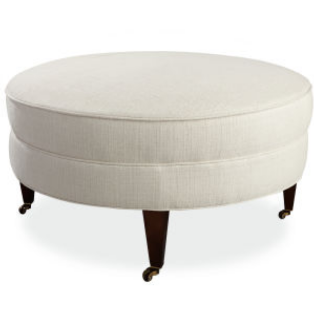 Ottoman in Cyrus Limeade with Soho Nat Bullion Fringe - 37" x 18"