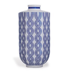 Evelyn Blue Large Vase - 20"H x 10.5"W x 9"D