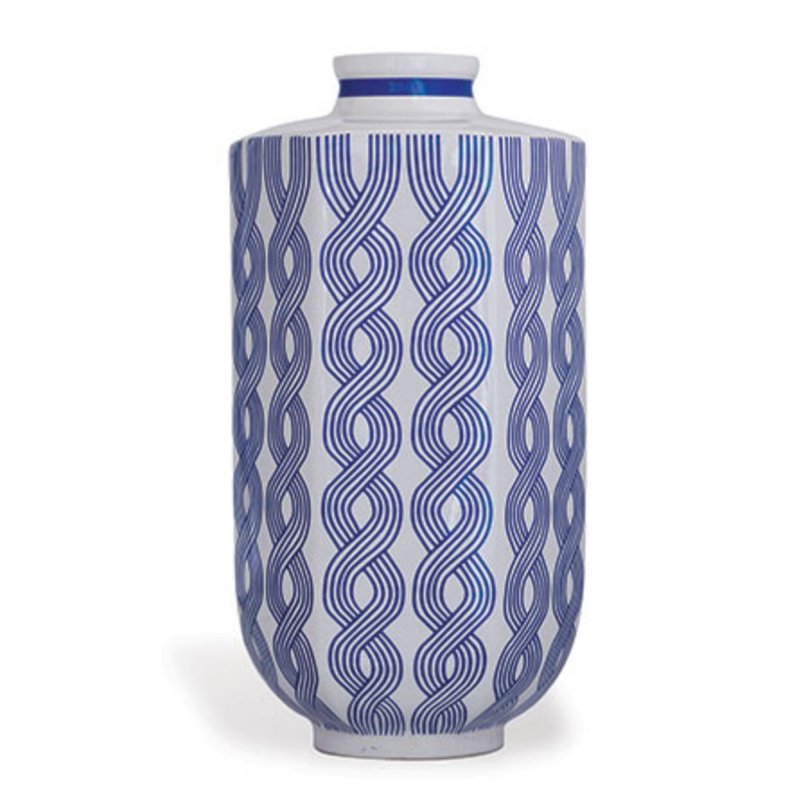 Evelyn Blue Large Vase - 20"H x 10.5"W x 9"D