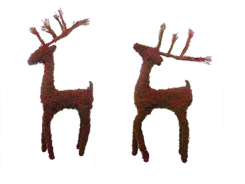 Twig Berries Reindeer 34" Red