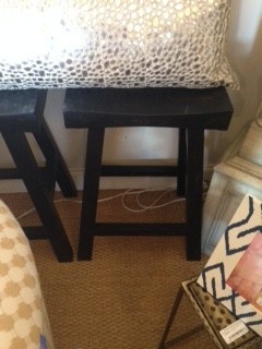 Kitchen Stool Curve Farm 9x17x26H Antique Blk