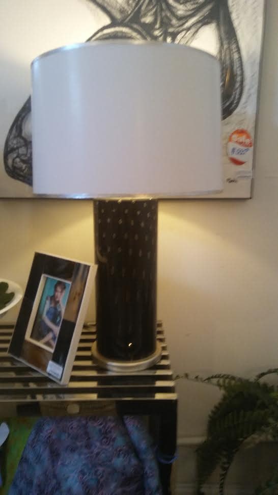 Speckled Black Cilindro Lamp