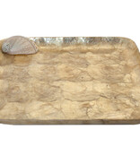 Capiz Tray 10"x10"- Gold