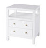 Nora Nightstand White  21Wx26.5Hx17.25D 2 Drawer