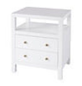 Nora Nightstand White  21Wx26.5Hx17.25D 2 Drawer