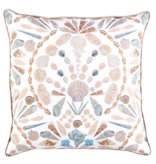 SANIBEL SHELL W/ LINEN BACK & PIPE  22 x 22