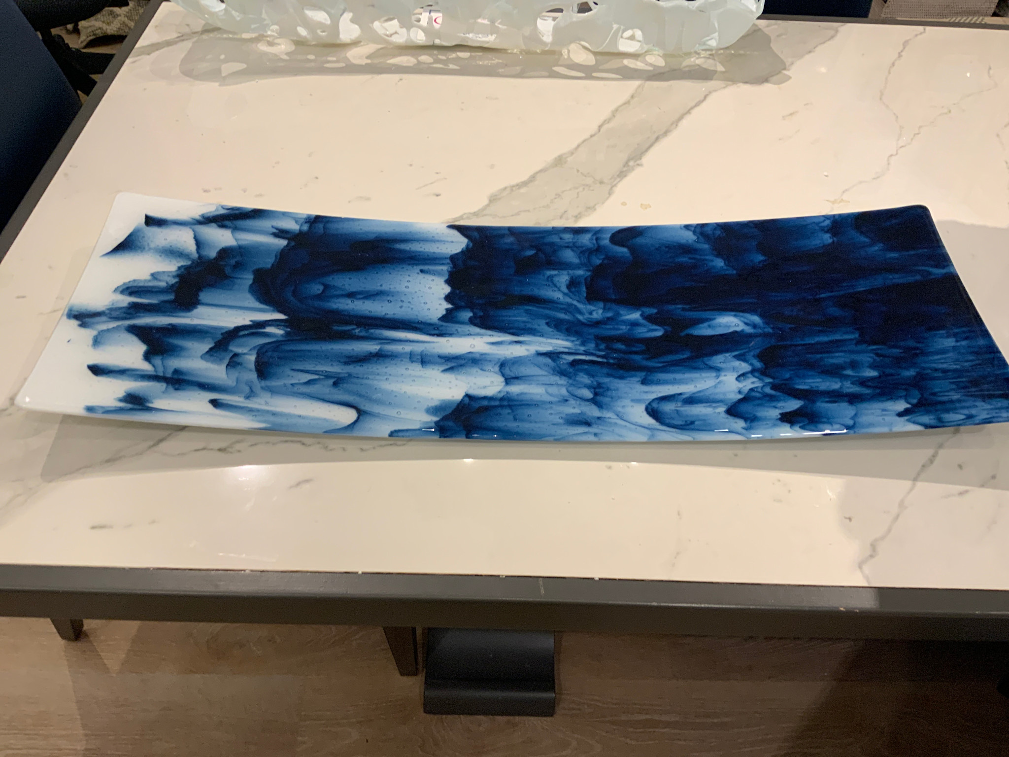 Blue Smoky Platter - 12” x 35”