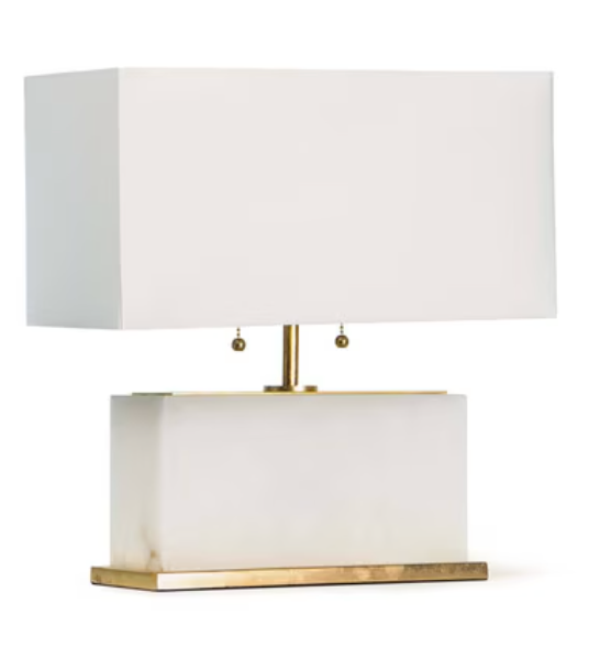 Ali Alabaster Table Lamp 16.5"x 16" x 7"