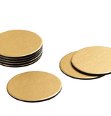 Gold Luster Felt-Backed Coasters  - 8 "