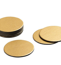 Gold Luster Felt-Backed Coasters  - 8 "