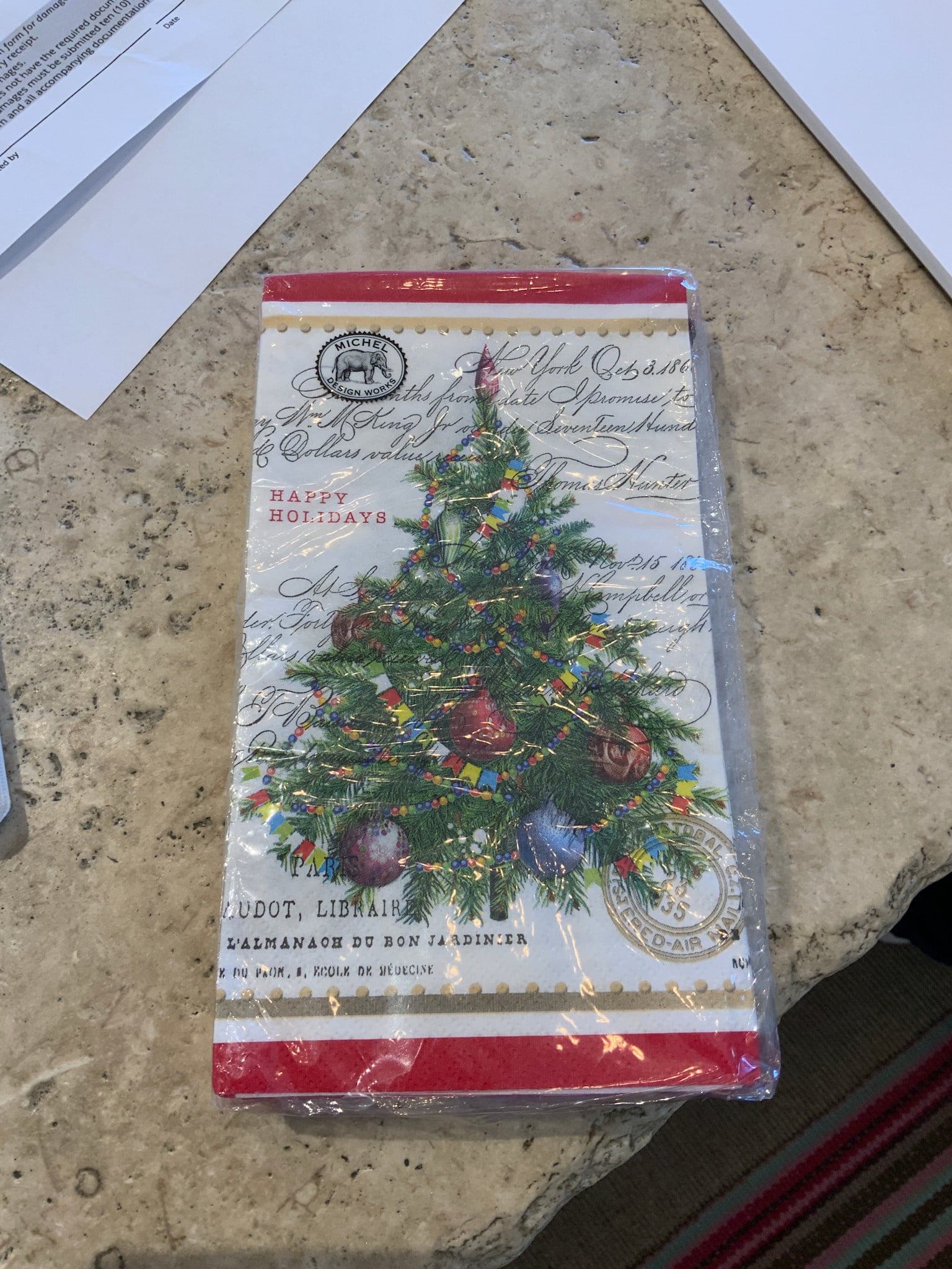 White Christmas Guest Towel