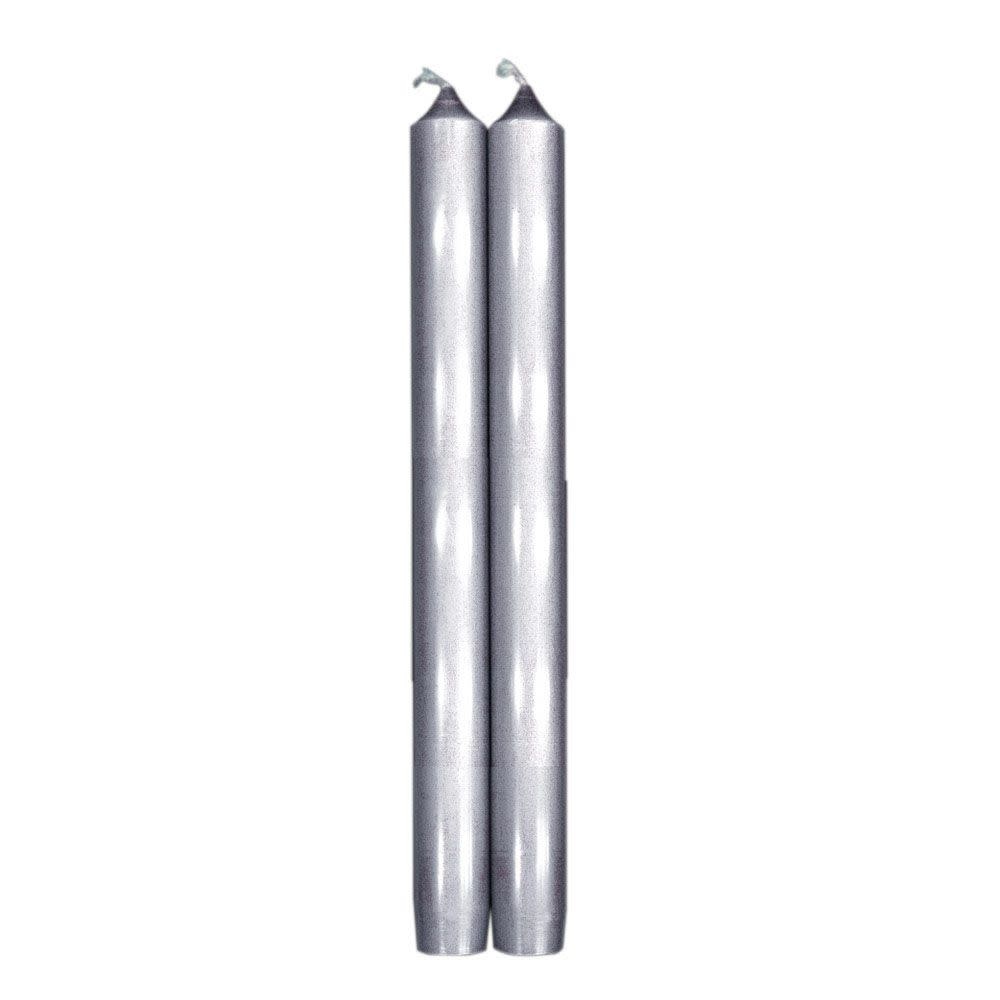 Silver Candle Crown Pairs 10"