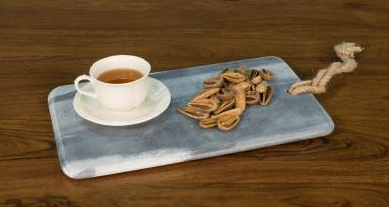 Marly Large Rectangular Marble Plate  16"w 9"d x 1"h