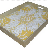 Sm Reverse Painted Mirror Tray 16"x11"x2.5"