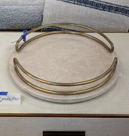 Marble stone tray round 15''