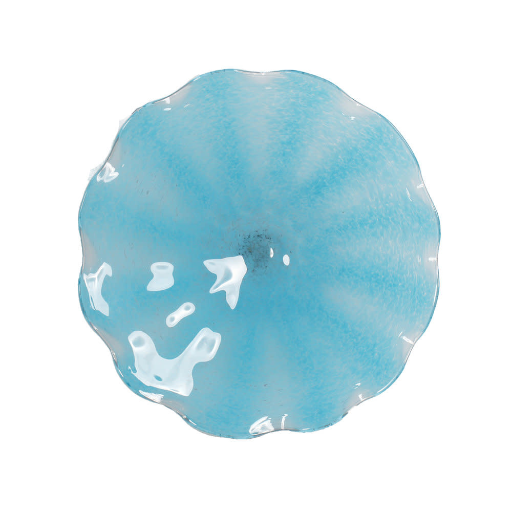 Aqua Pinwheel Wall Plate Small - 12" Dia