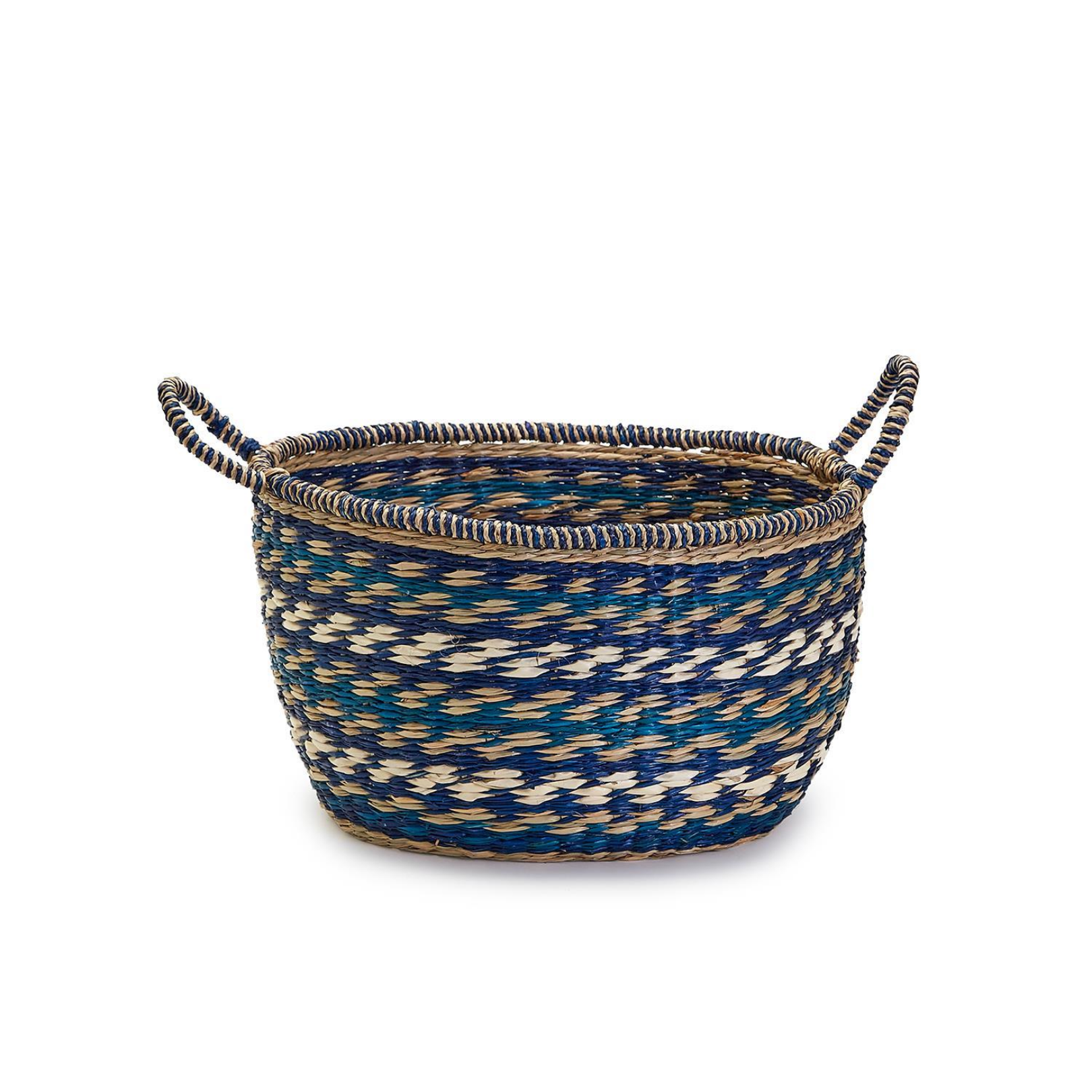 Hand-Crafted Seagrass Talamanca Basket MD - 16"W x 14"D x 10"H
