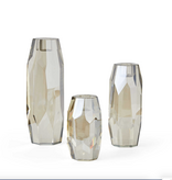 Crystal Multifaceted Taper Candleholder - Medium, 3x7x3