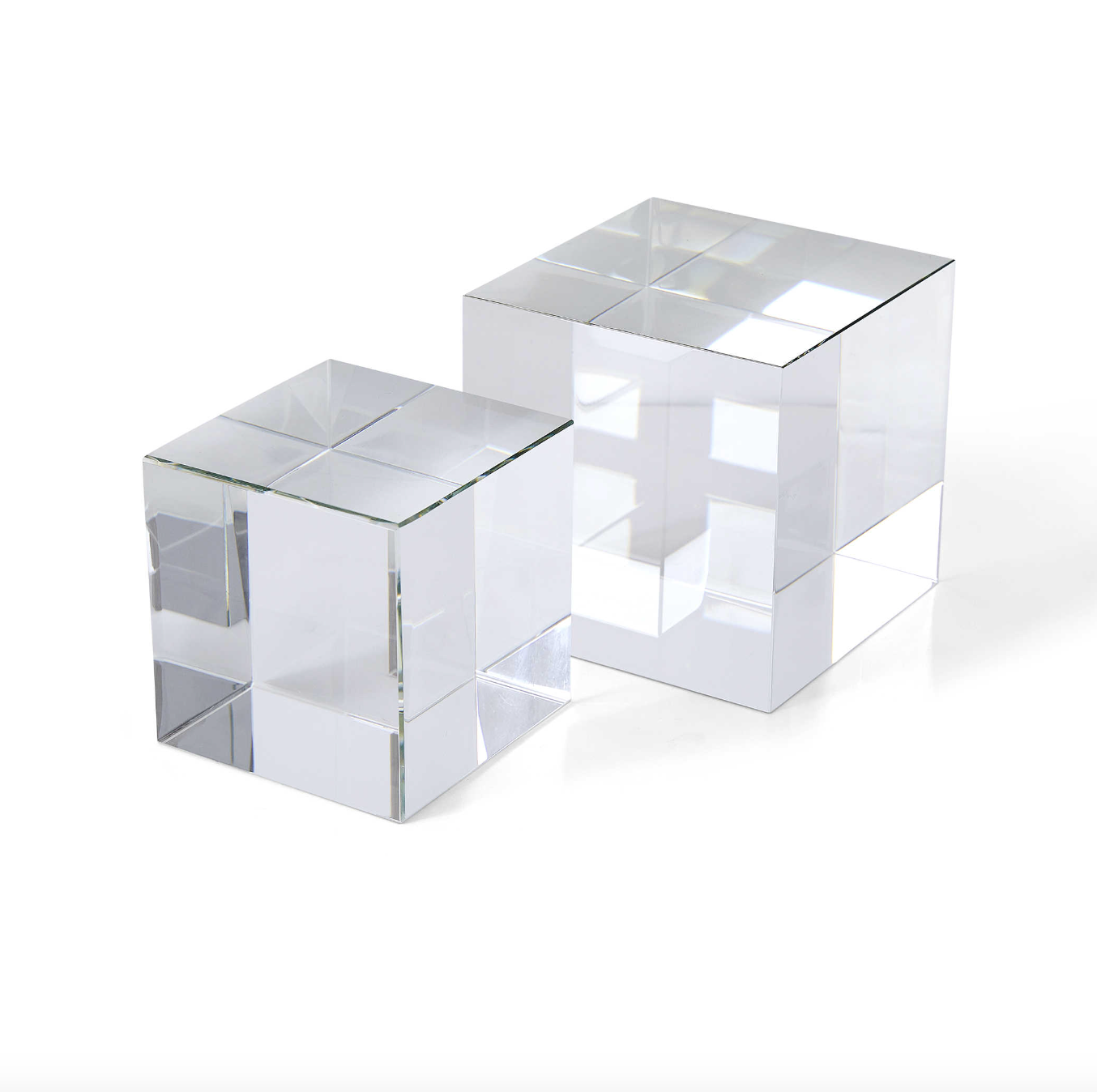 Large Cube Riser/Sculpture - Crystal 5"x5"x5"