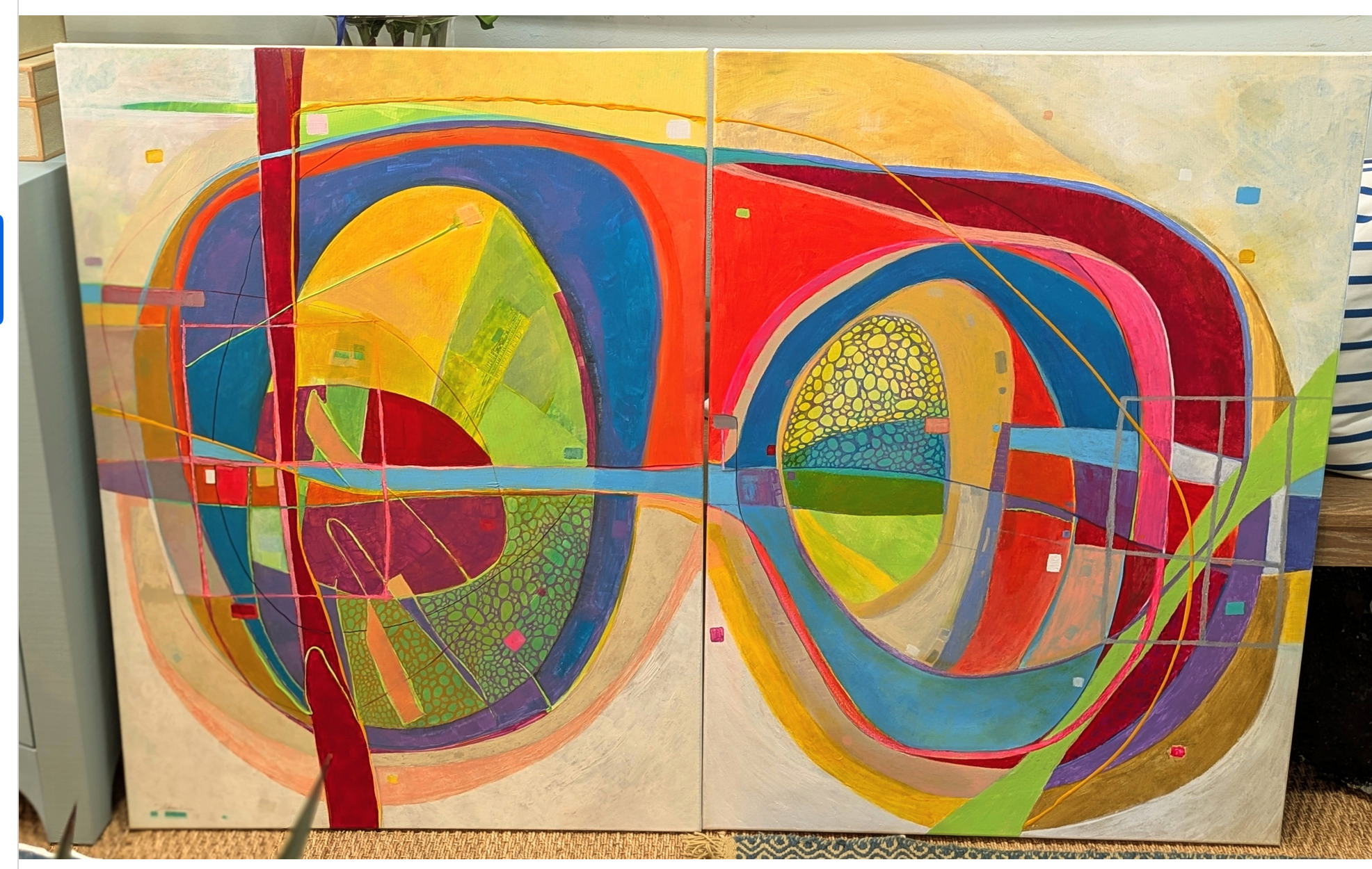 Sunglasses Overall 80" x 60" s/2 Original Acrylic Mix Media