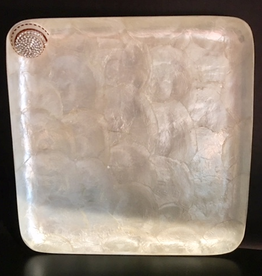 Capiz Tray 10"x10" - White