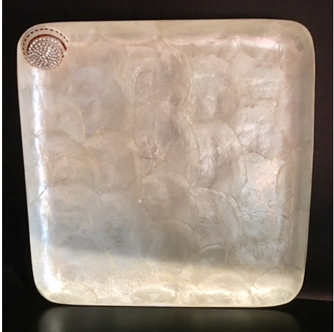 Capiz Tray 10"x10" - White