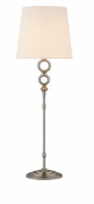 Bristol Table Lamp in Burnished Silver Leaf31H x 10W