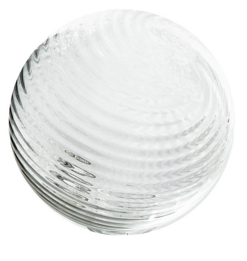 6" Sphere Clear Twirled