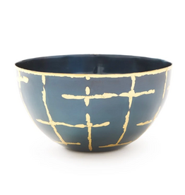Loom Small Bowl/Anthracite and Brass / 6W x 6D x 3.5H