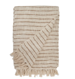 Pom Pom at Home JOJO-OVERSIZED THROW 60 X 90 / IVORY/WALNUT -HANDWOVEN