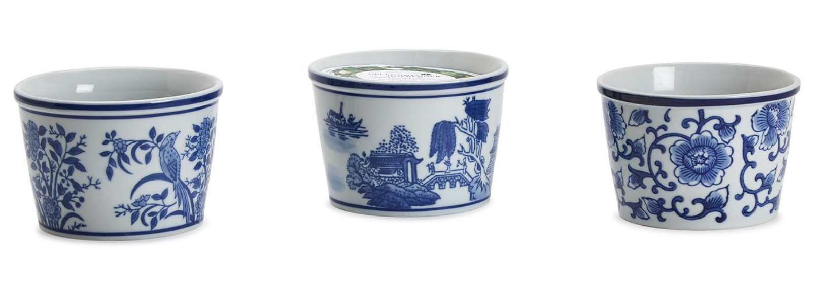 Chinoiserie Incognito Deli Container Holder Asst3 3/4" H x 5 1/4" Dia