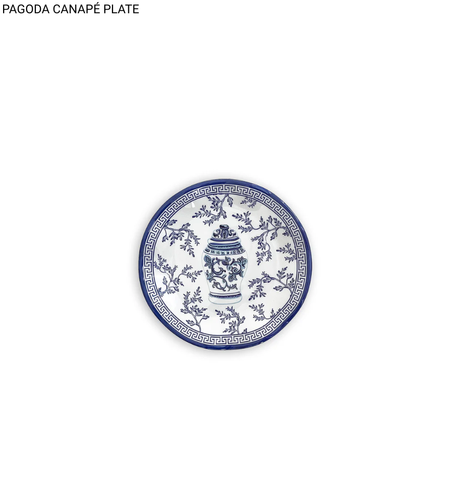 Q Home Design Pagoda Canapé Plate 5.5"
