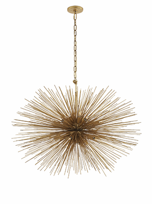 Strada Medium Oval Chandelier in Gild 25.5H x 38W