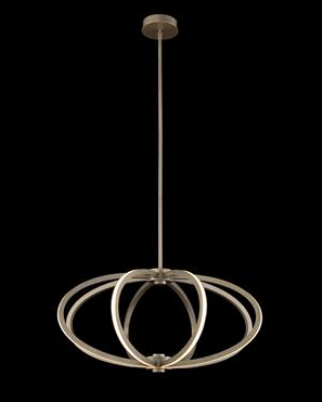 Illuminated Rings of Silver Pendant 62H x 33D