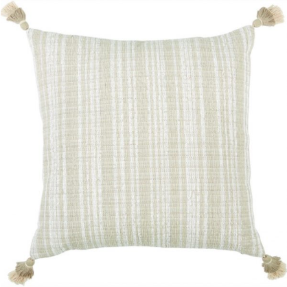 Phoenix Oyster with Neutral Tiered Tassel - 24 x 24