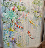 Vertical Koi  II  - 40.5 W  x 53"H