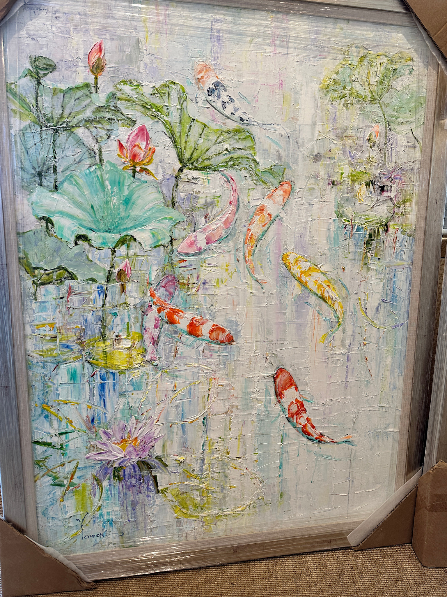 Vertical Koi  II  - 40.5 W  x 53"H