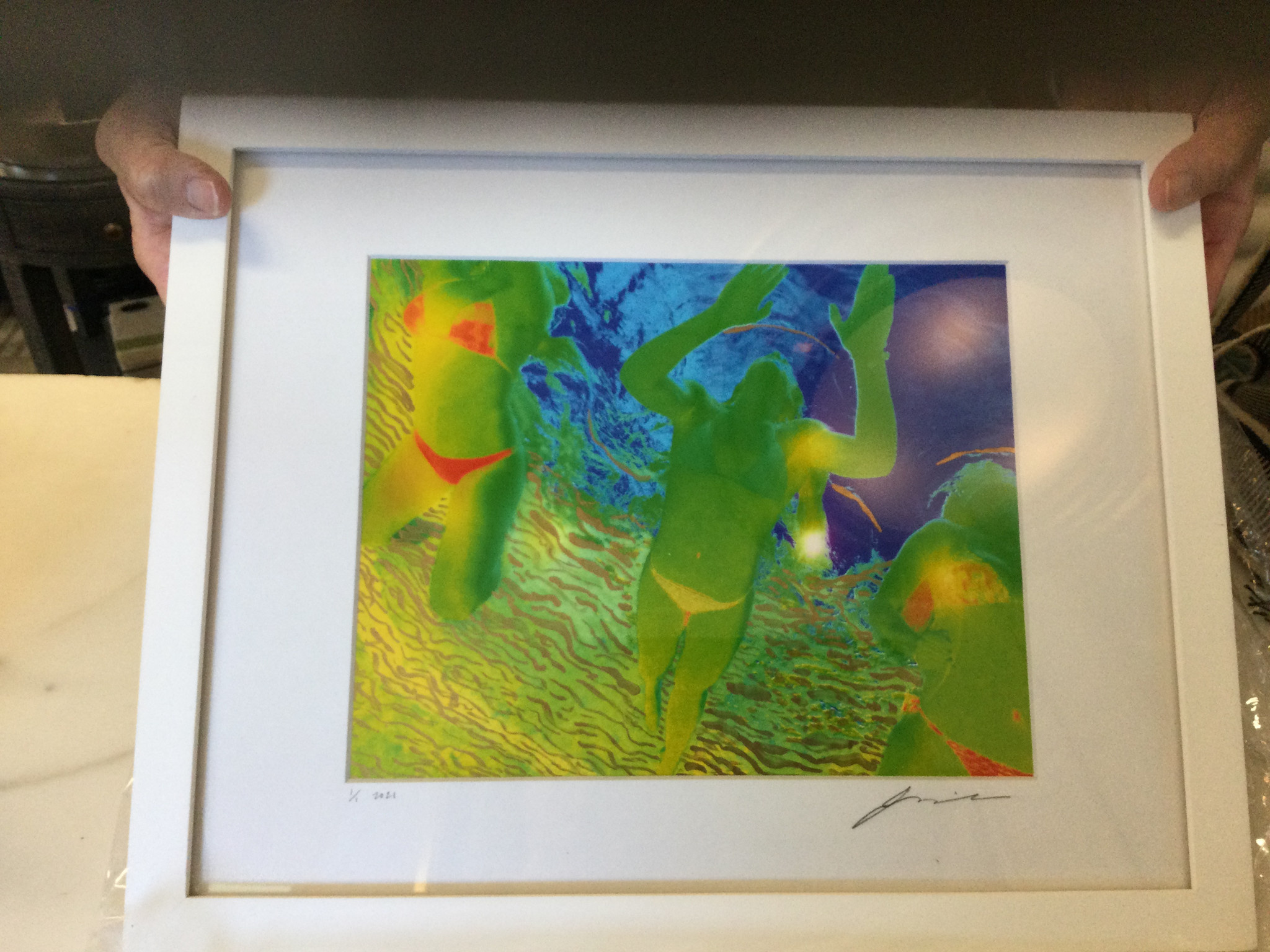 Trois Filles 11" x 14"  Original Painted Photo