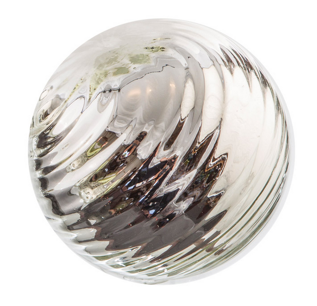 4.5" Sphere Silver Twirled