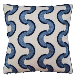 Snake Stitch Rapid Blue - 22x22