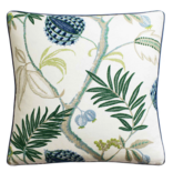 Magalia (Azure) - 100% Linen /Cotton Embroidery 22x22