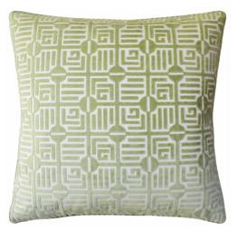 Labyrinth (Sage) / Coton velvet 14x20
