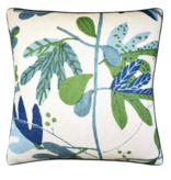 Matisse Leaf (Green/Blue) / linen 22x22