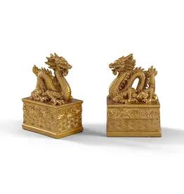 Imperial Gold Bookends S/2 8"H x 5.5"W x 4"D