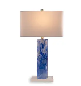 Oceanic Blue Lamp 32"H X 19"W X 11"D